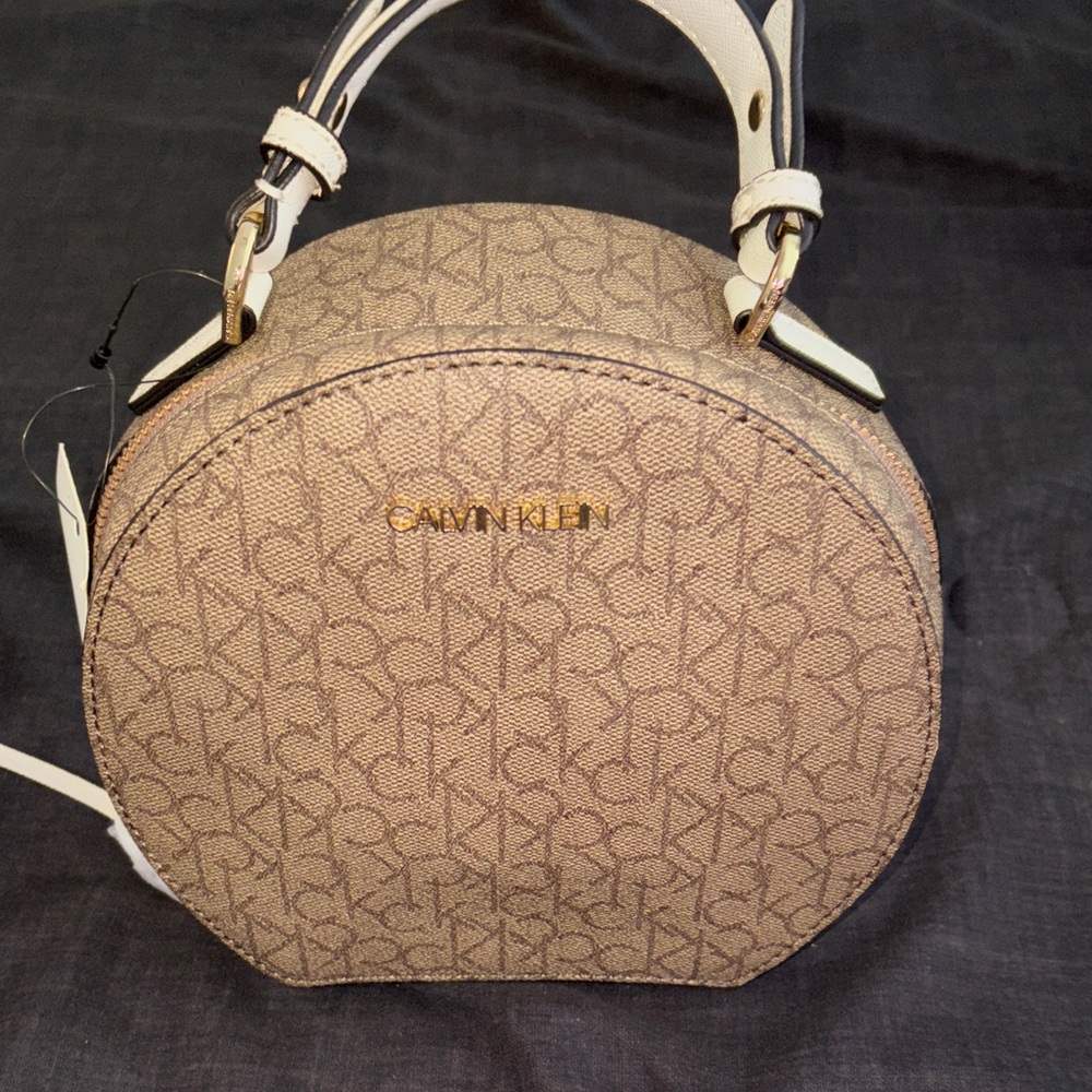 Calvin Klein Tan Monogram Mini Bag
